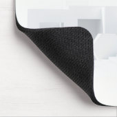 Wit Monochromatisch Architecturaal Muismat (Hoek)