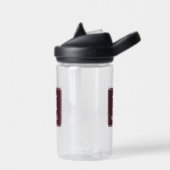 Wit Monogram en Naam op Dusty Bourgogne Waterfles (Links)