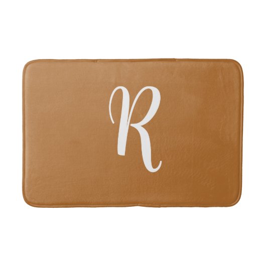 Wit Monogram Koper Badmat (Voorkant)