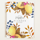 Wit monogram met citroendesign planner (Voorkant)