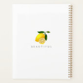 Wit monogram met citroendesign planner (Achterkant)