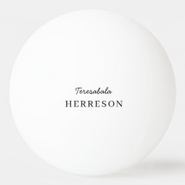 Wit Monogram Modern Minimalistisch Stijlvol Ontwer Pingpongbal