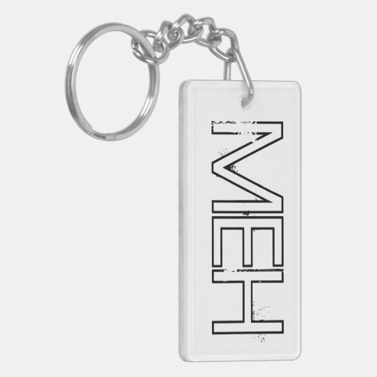 Wit monogram NAO Sleutelhanger (Voorkant Links)