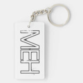 Wit monogram NAO Sleutelhanger (achterkant)