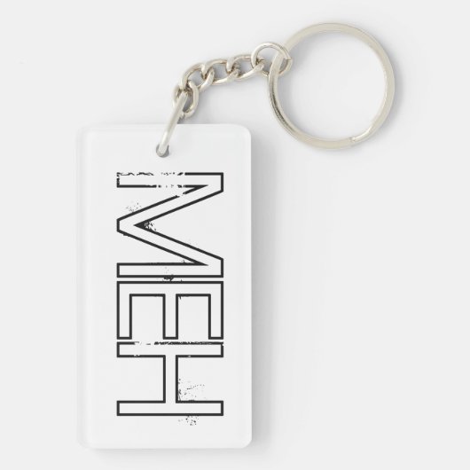 Wit monogram NAO Sleutelhanger (achterkant)