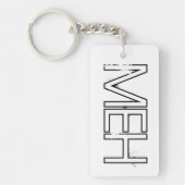 Wit monogram NAO Sleutelhanger (Voorkant)
