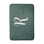 Wit Monogramma Immergroen Badmat (Voorkant Verticaal)