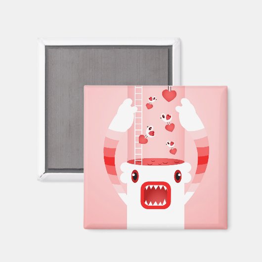 wit monster magneet (Voorkant / Achterkant)