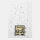 Wit morsen van de Tea Kitchen Handdoek (Verticaal)