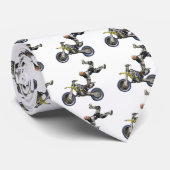 wit moto stropdas twee (Opgerold)