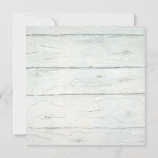 Wit n Blauw Hydrangea Krans Bloemenhout Kaart (Achterkant)