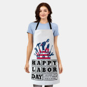 Wit na vakantie Labor Day Schort (Gedragen)
