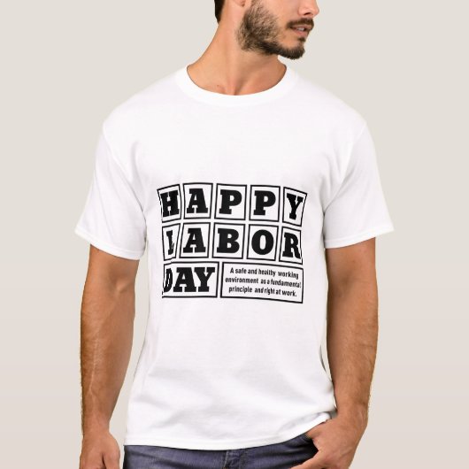 Wit na vakantie Labor Day T-shirt (Voorkant)