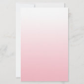 Wit naar Lichtroze Ombre Persoonlijk Briefpapier (Achterkant)