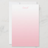 Wit naar Lichtroze Ombre Persoonlijk Briefpapier (Voorkant)