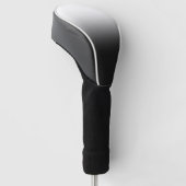 Wit naar Zwart Gradiënt Moderne Golfstijl | Schoon Golfheadcover (Schuin)