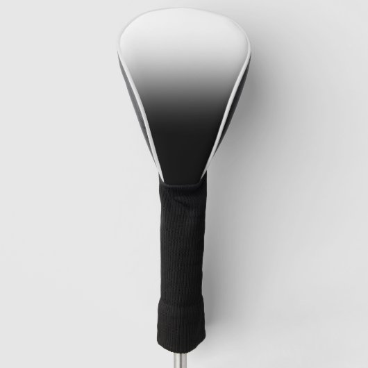 Wit naar Zwart Gradiënt Moderne Golfstijl | Schoon Golfheadcover (Voorkant)