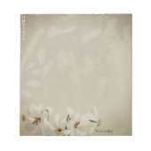 wit narcis persoonlijk schrijfpapier notitieblok (Voorkant)