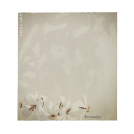  wit narcis persoonlijk schrijfpapier notitieblok