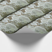 Wit natuurlijk patroon cadeaupapier (Hoek)