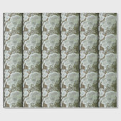 Wit natuurlijk patroon cadeaupapier (Vlak)