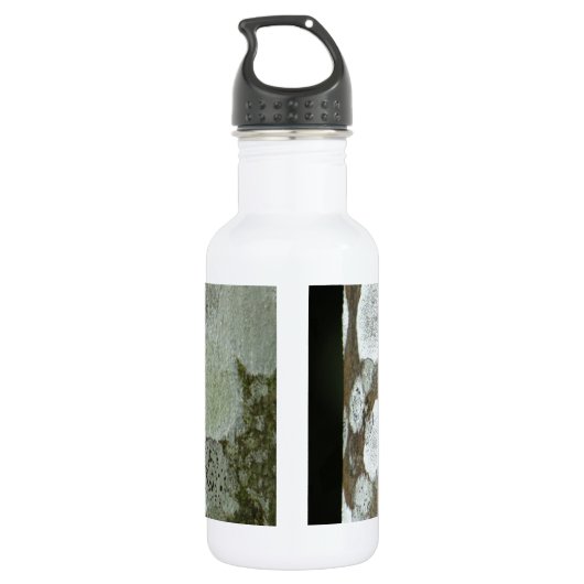 Wit natuurlijk patroon waterfles  (Achterkant)