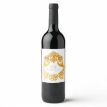 Wit & Nepgoud Barok Romantisch Wapen Monogram