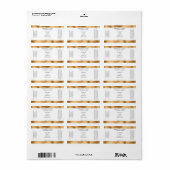 Wit & Nepgoud Moderne Cosmetica Druppelfles Etiket (Full Sheet)