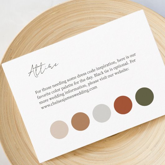 Wit | Neutral Dot Attire Wedding Dress Code Informatiekaartje