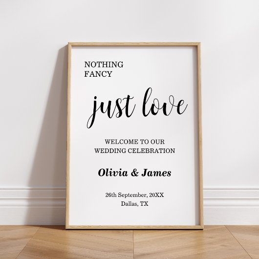 Wit Niets Prachtigs Alleen Liefde Trouw Welkom Poster