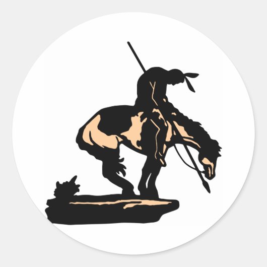 Wit nieuw einde spoor ronde sticker (Voorkant)