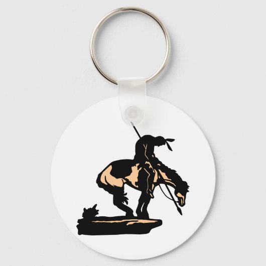 Wit nieuw einde spoor sleutelhanger (Voorkant)