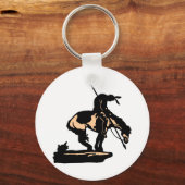 Wit nieuw einde spoor sleutelhanger (Voorkant)