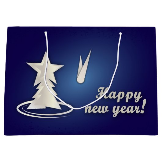 Wit Nieuwjaar Groot Cadeauzakje (Voorkant)