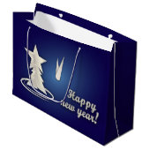 Wit Nieuwjaar Groot Cadeauzakje (Voorkant Gekanteld)