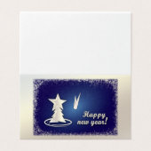 Wit Nieuwjaar Kaart (Buitenkant ongevouwen)