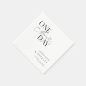 Wit Nog een dag repetitie diner Servet (Hoek)