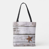 Wit noodhout met sterren op een tas (Achterkant)