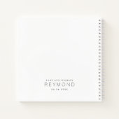 Wit Notitieboek als een bruiloft gastenboek (Achterkant)