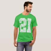Wit Nummer 21 Jersey Speleruniform 2 met distresse T-shirt (Voorkant volledig)