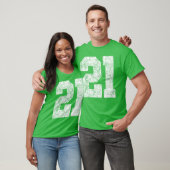 Wit Nummer 21 Jersey Speleruniform 2 met distresse T-shirt (Unisex)