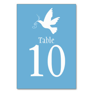 Wit nummer van de duif- of achtvogelbruiloft kaart