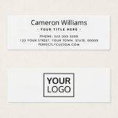 Wit of om het even welk logo Mini Visitekaartje va (Voorkant /achterkant)