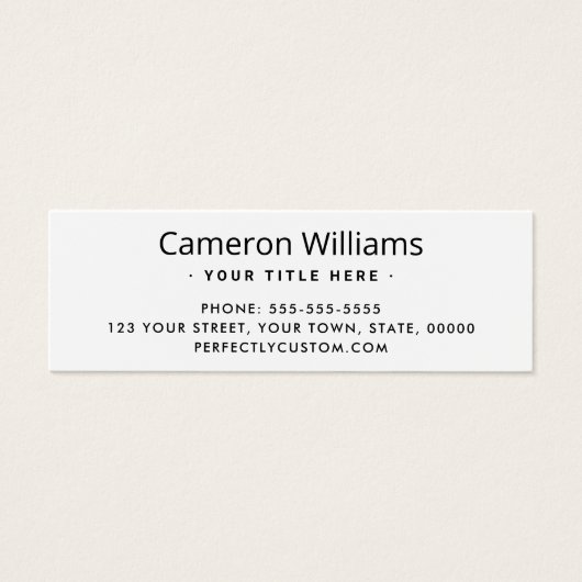 Wit of om het even welk logo Mini Visitekaartje va (Voorkant)