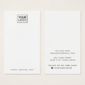 Wit of om het even welke kleur voegt de oormerskaa visitekaartje (Voorkant /achterkant)