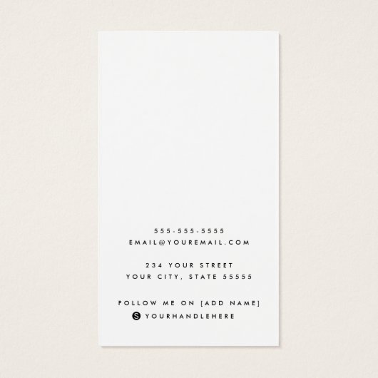 Wit of om het even welke kleur voegt de oormerskaa visitekaartje (Achterkant)