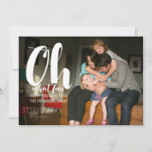 Wit Oh Wat leuk Vakantie Foto Flat Kaart (Voorkant)