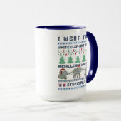 Wit Olifant Feestje Grappige Lelijke Kerstgrap Mok (Voorkant rechts)