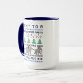 Wit Olifant Feestje Grappige Lelijke Kerstgrap Mok (Voorkant links)