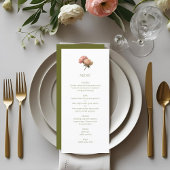 Wit & Olijf | Chic Floral Roos bruiloft Menu